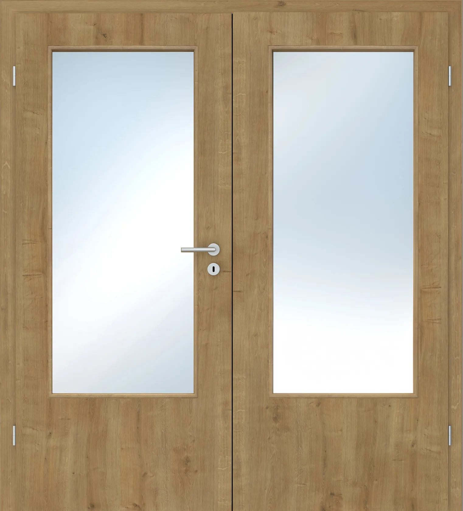 Doppelflügel-Innentür Laminato Eiche astig CPL großer Lichtausschnitt
