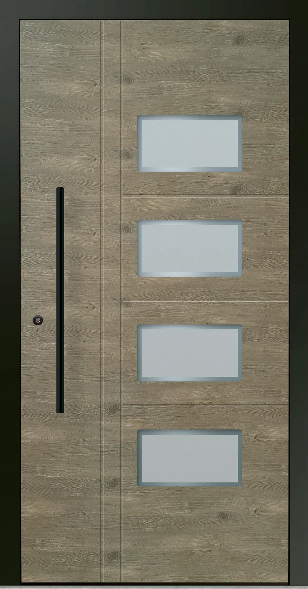 Aluminium-Haustür OptiDoor Blackline 30620D