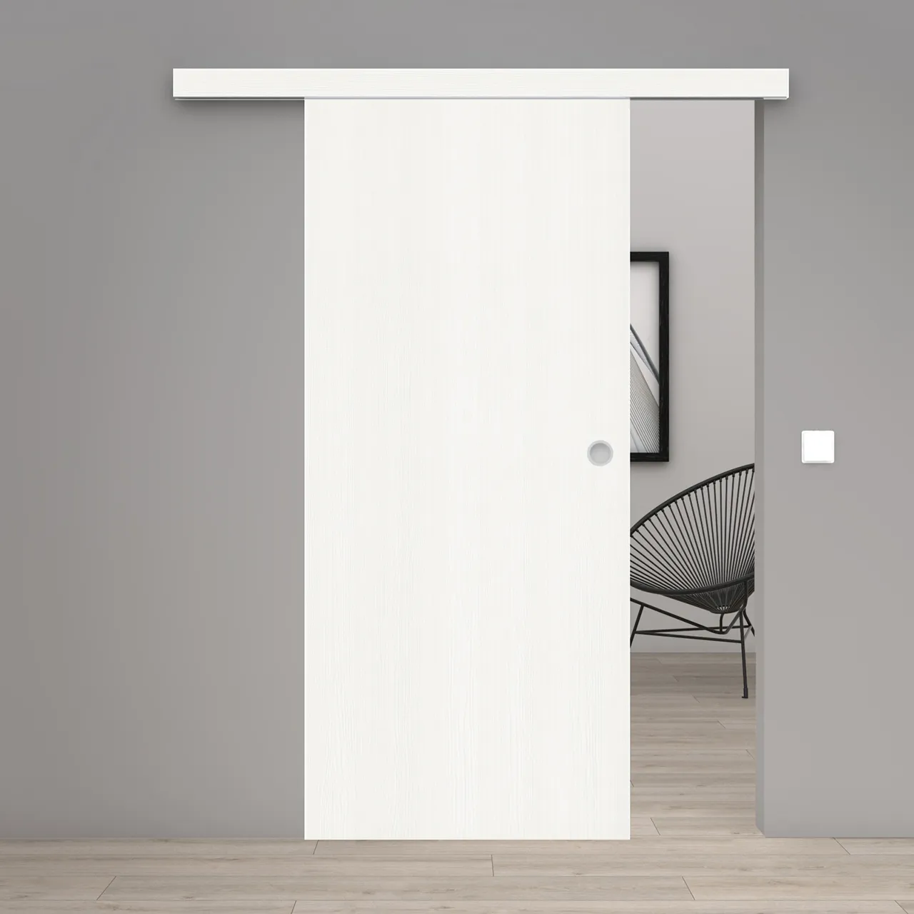 Schiebetür Laminato Accent Weiß CPL