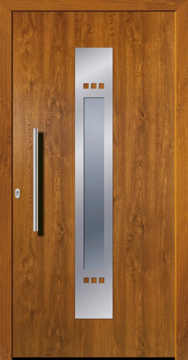SecuDoor Design 10830D Kunststoffhaustür Golden Oak