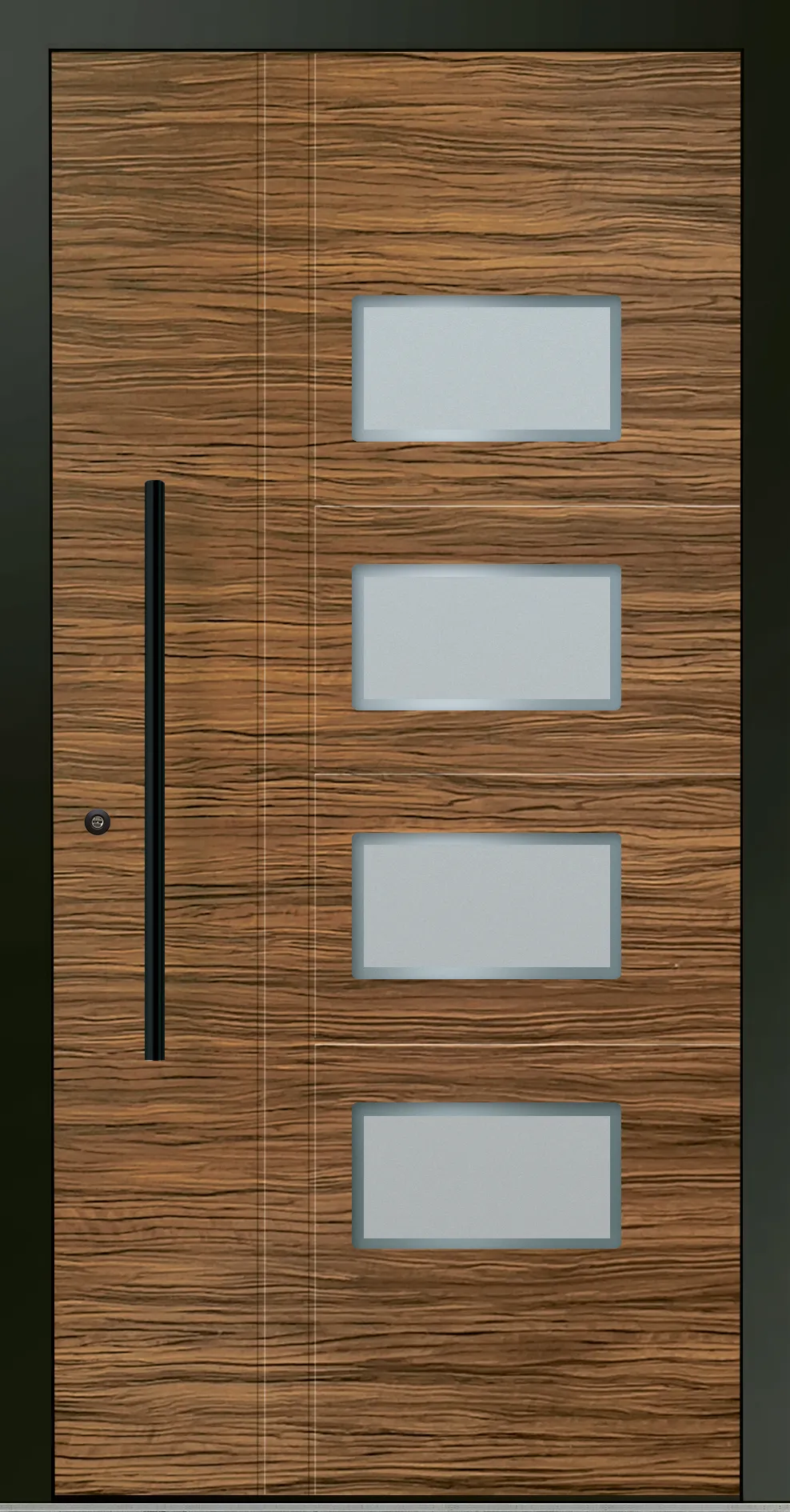 Aluminium-Haustür OptiDoor Blackline 30620D