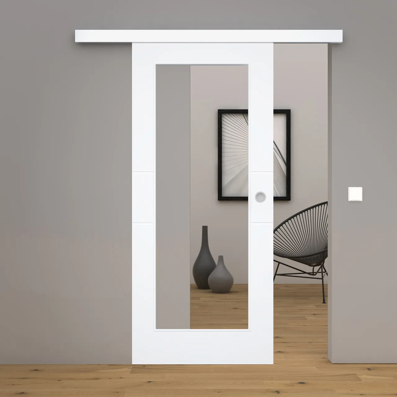 Design-Schiebetür Blanco Linea 2-LA-XL Weißlack