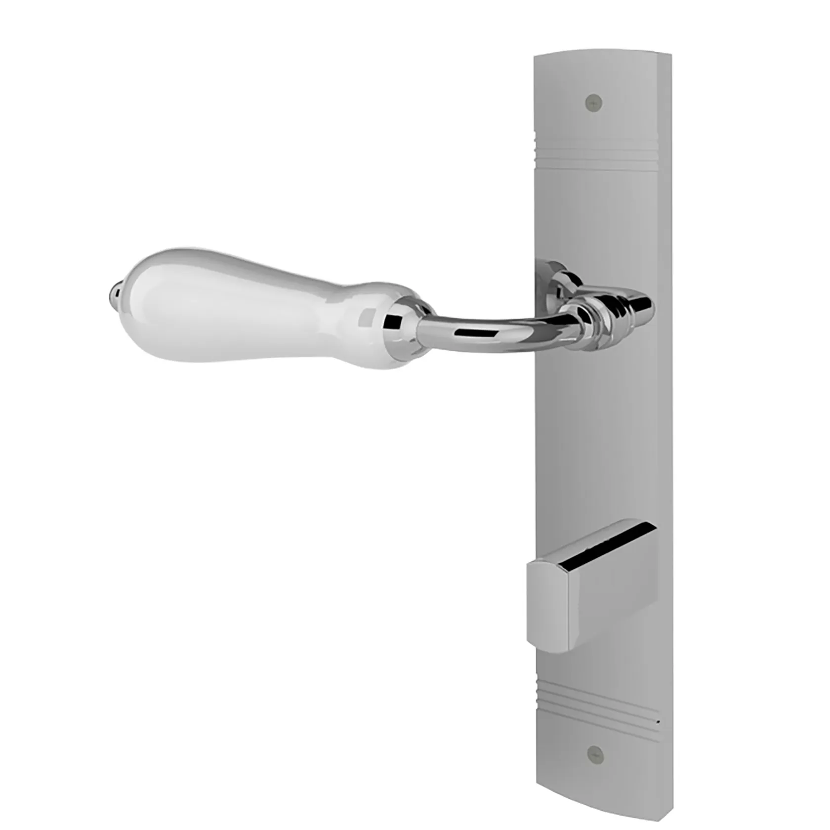 Türgriff Eleganto 74LE Chrom poliert / weiß