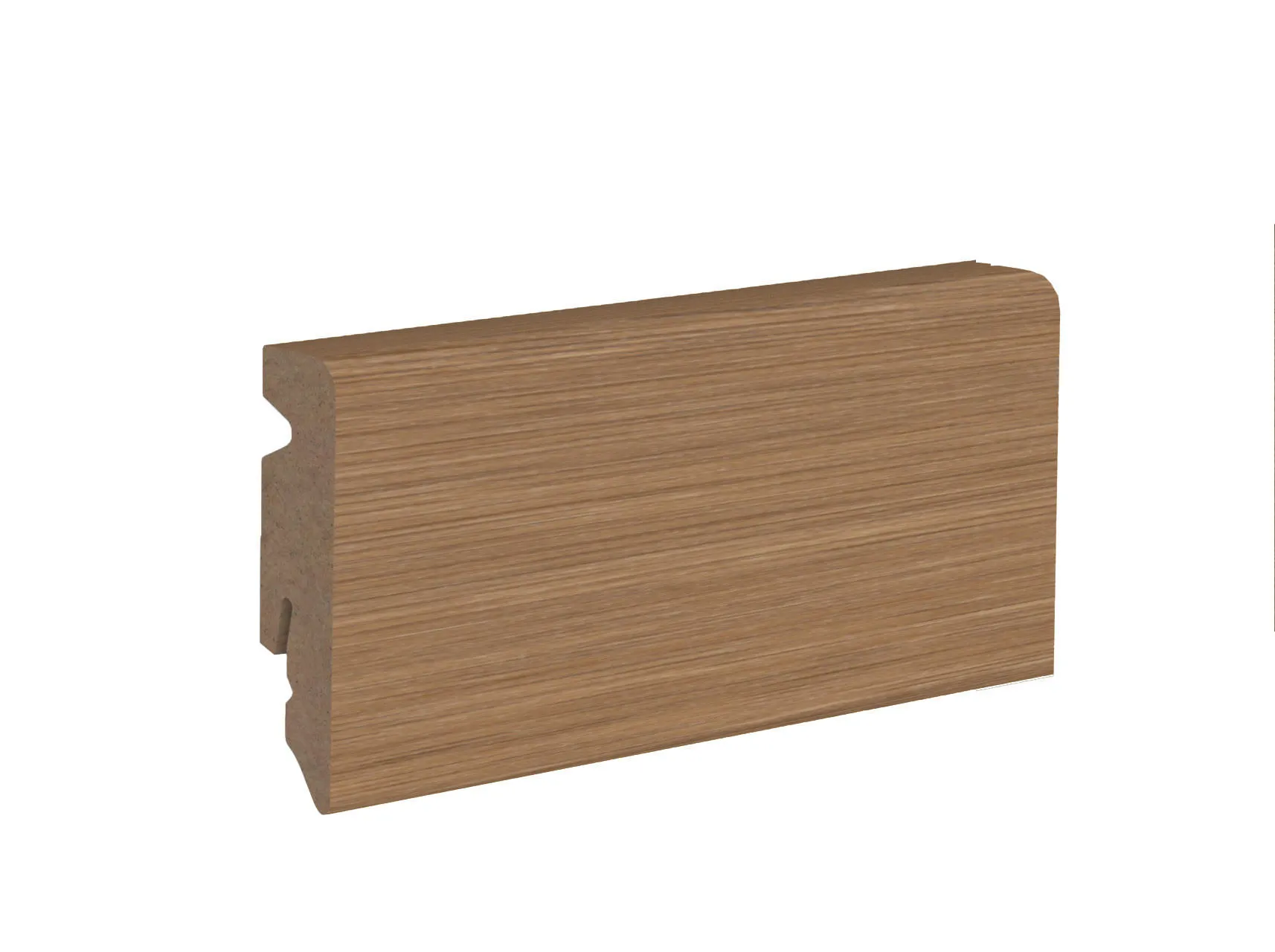 Musterstück Design Fußleiste 58/15 MDF Tabacco Oak