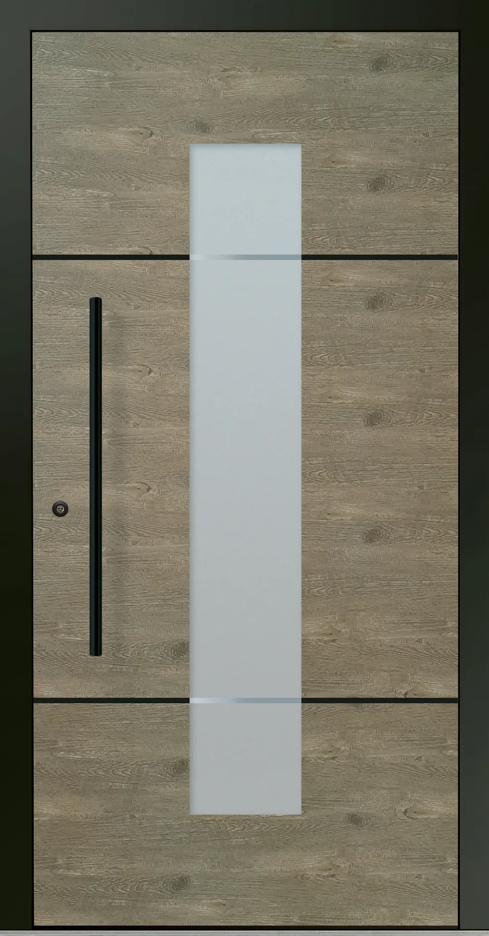 Aluminium-Haustür OptiDoor Blackline 32112D