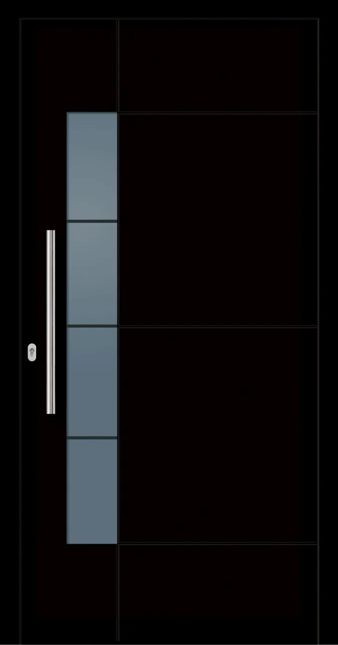 SecuDoor Design 11164D-2 Kunststoffhaustür Schwarzbraun