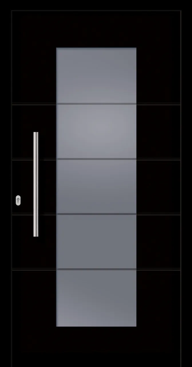 SecuDoor Design 11211D-2 Kunststoffhaustür Schwarzbraun