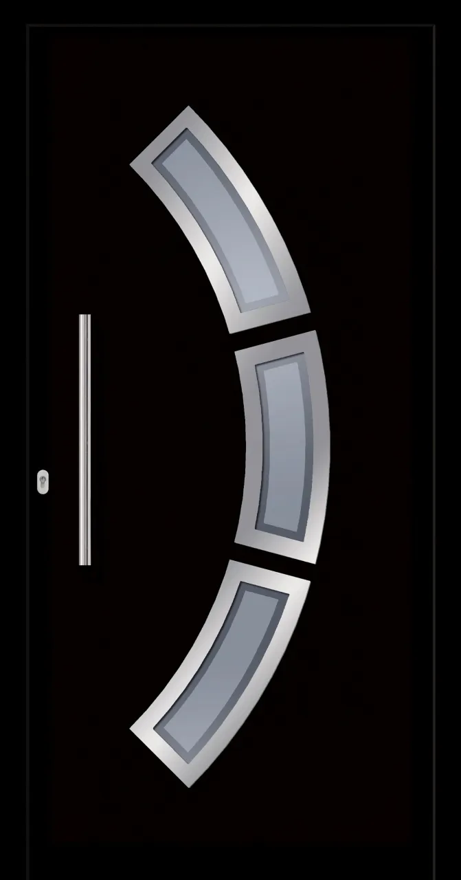 SecuDoor Design 10870D-2 Kunststoffhaustür Schwarzbraun