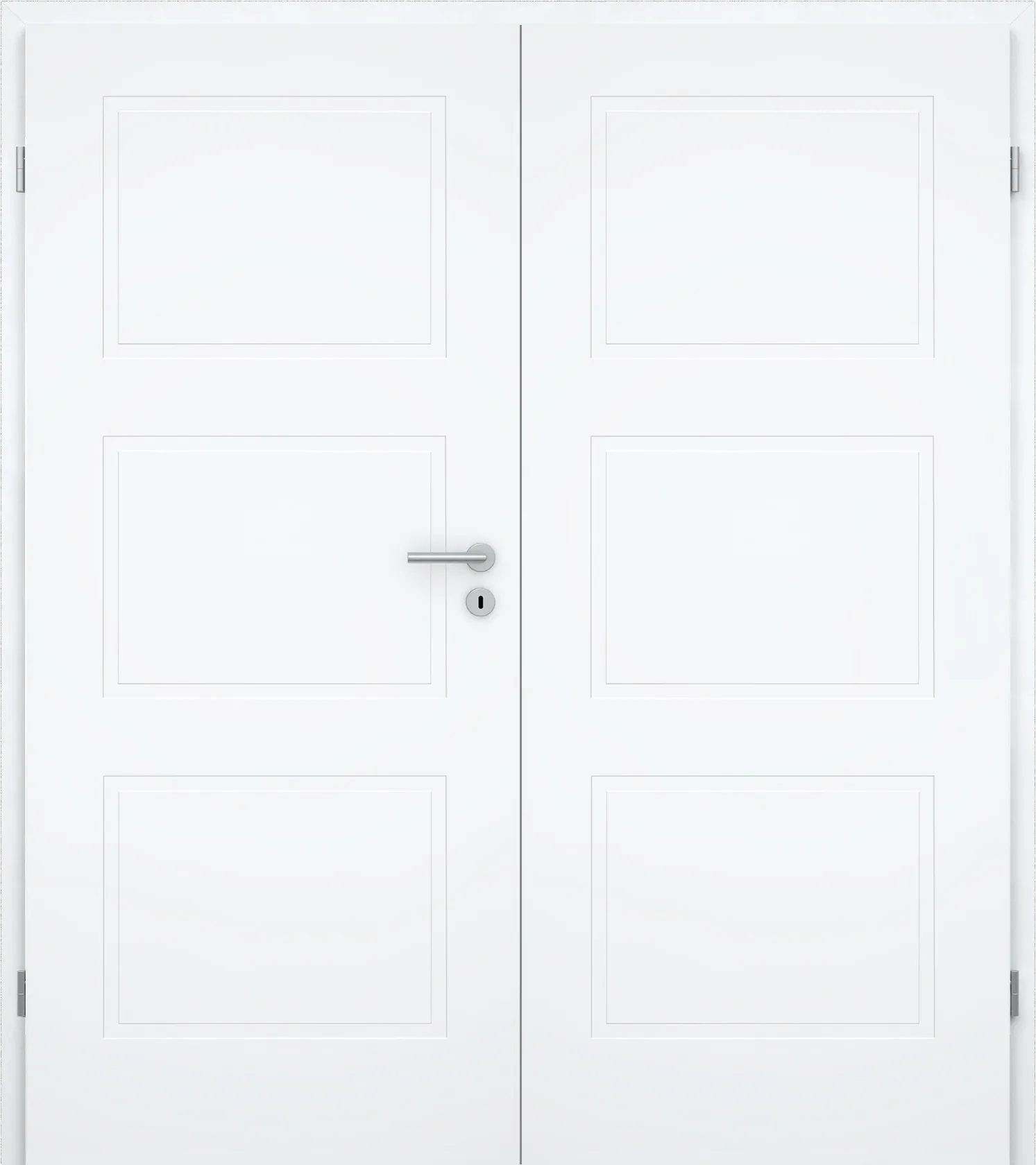 Doppelflügel-Kontur-Design-Innentür Blanco Flair 3FS Weißlack
