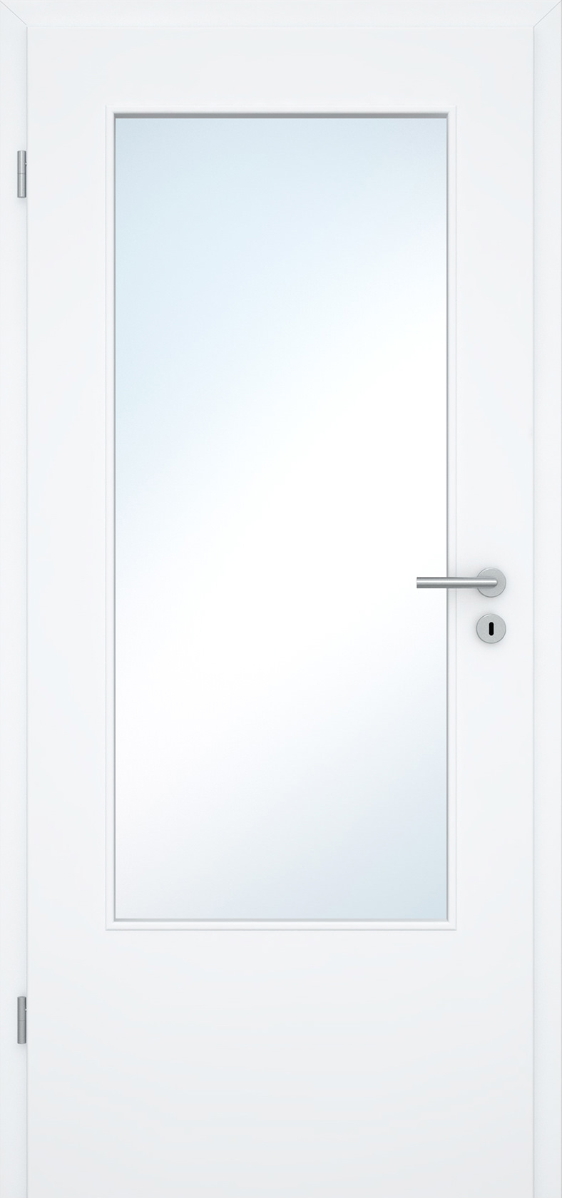 Innentür Laminato Weißlack CPL großer Lichtausschnitt