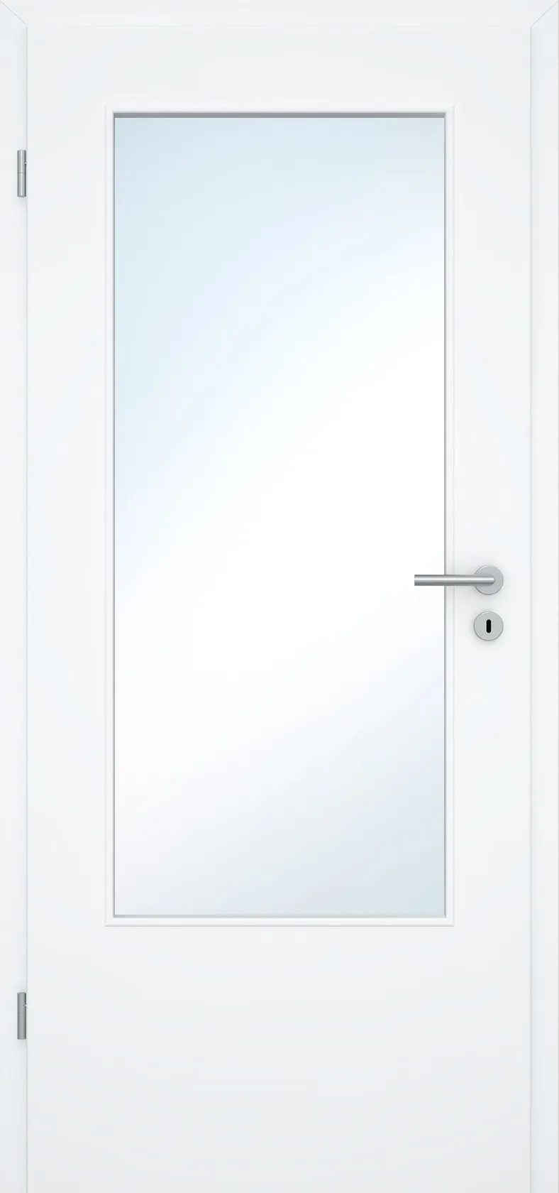 Innentür Laminato Weißlack CPL großer Lichtausschnitt