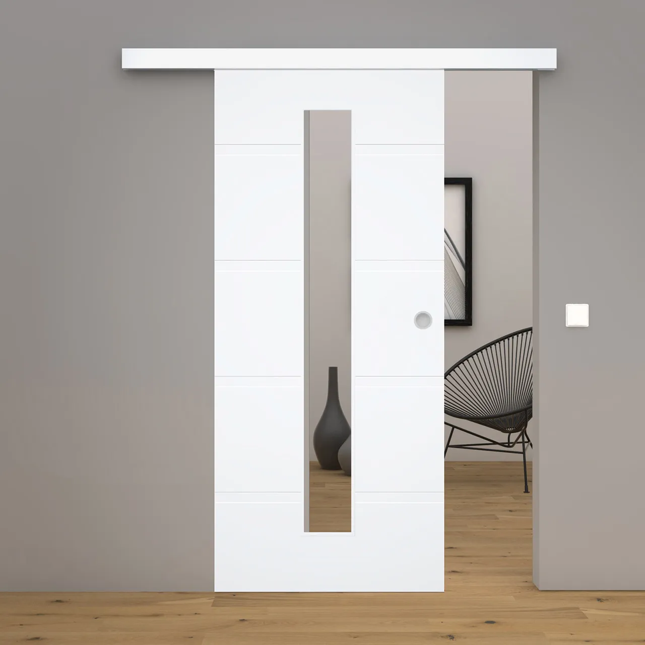 Design-Schiebetür Blanco Modus 5-LA Weißlack
