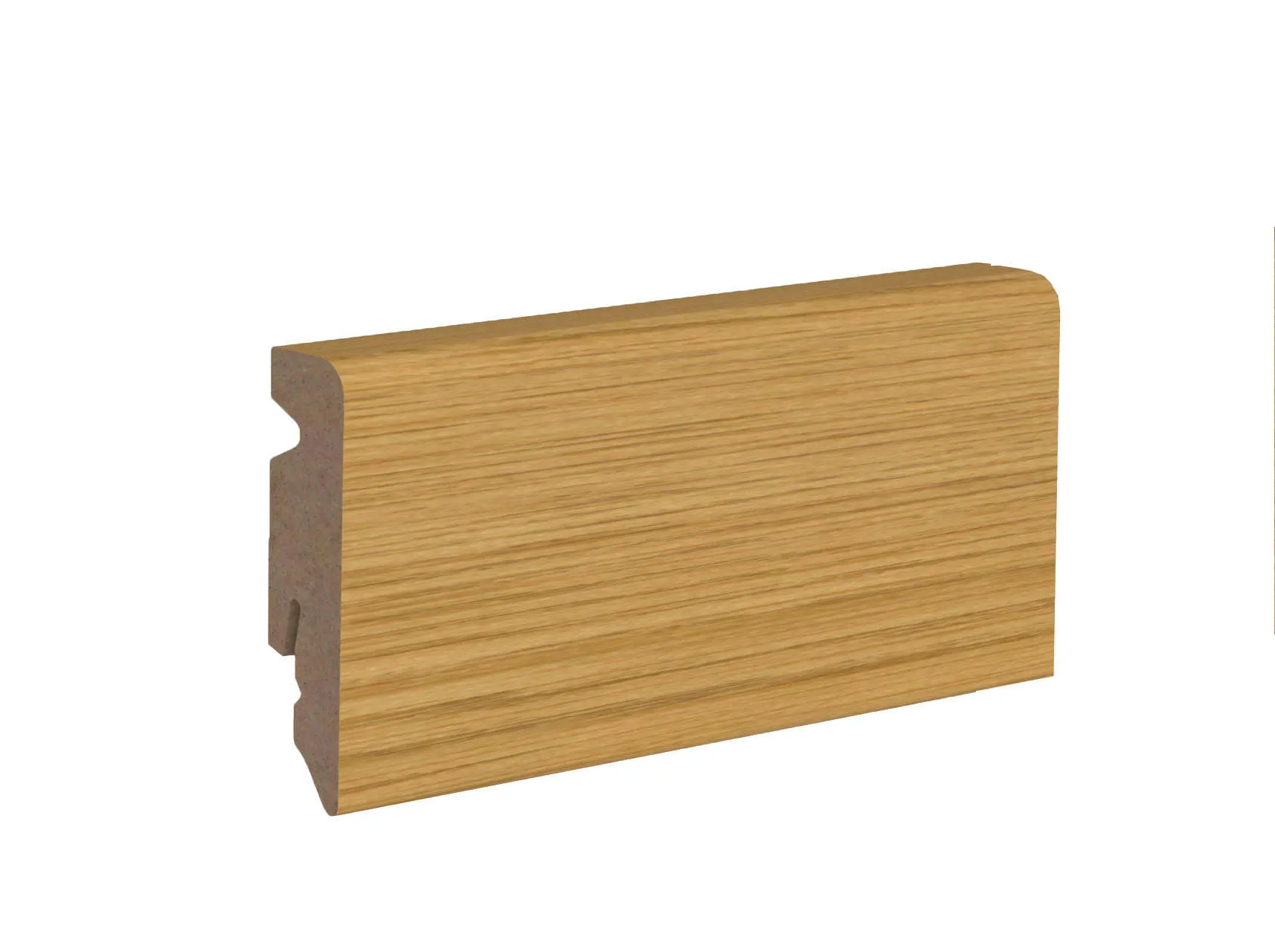 Musterstück Design Fußleiste 58/15 MDF Natural Oak