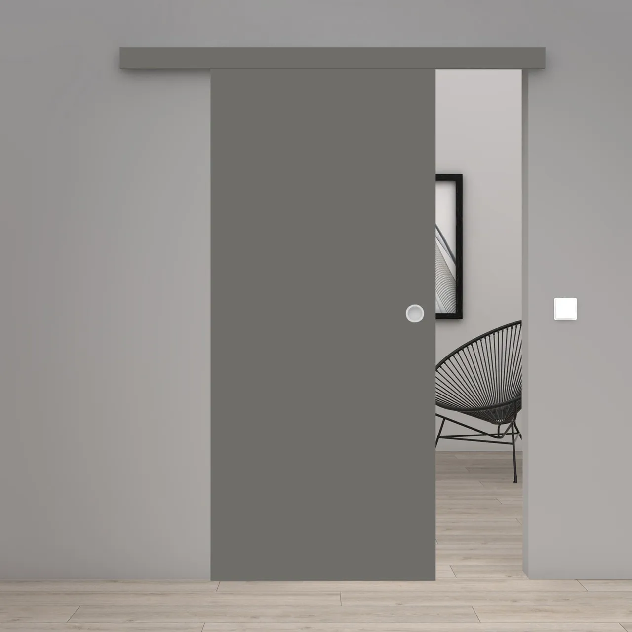 Schiebetür Laminato Senso Grau matt CPL