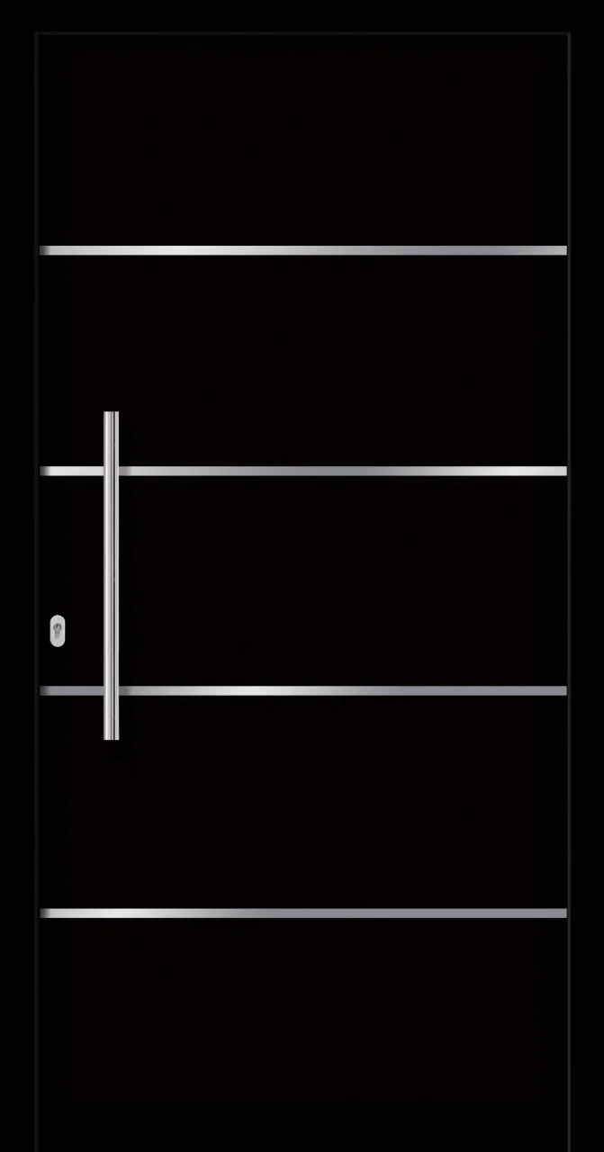 SecuDoor Design 10728D Kunststoffhaustür Schwarzbraun