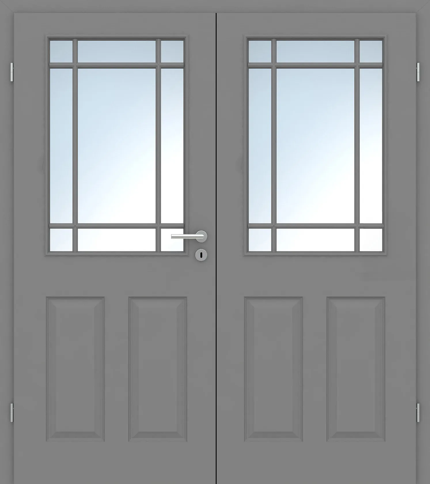 Doppelflügel-Designinnentür Grigio 15FS grau