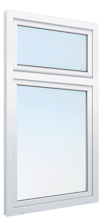 1-flg. Kunststofffenster mit Oberlicht blueWIN Exclusiv
