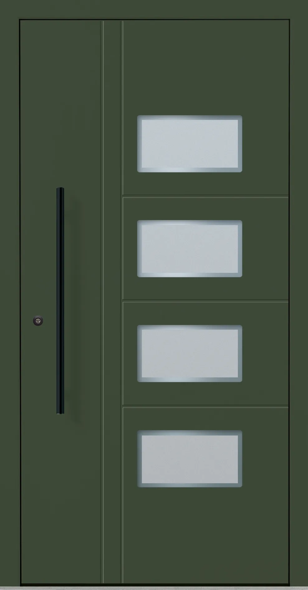 Aluminium-Haustür OptiDoor Blackline 30620D