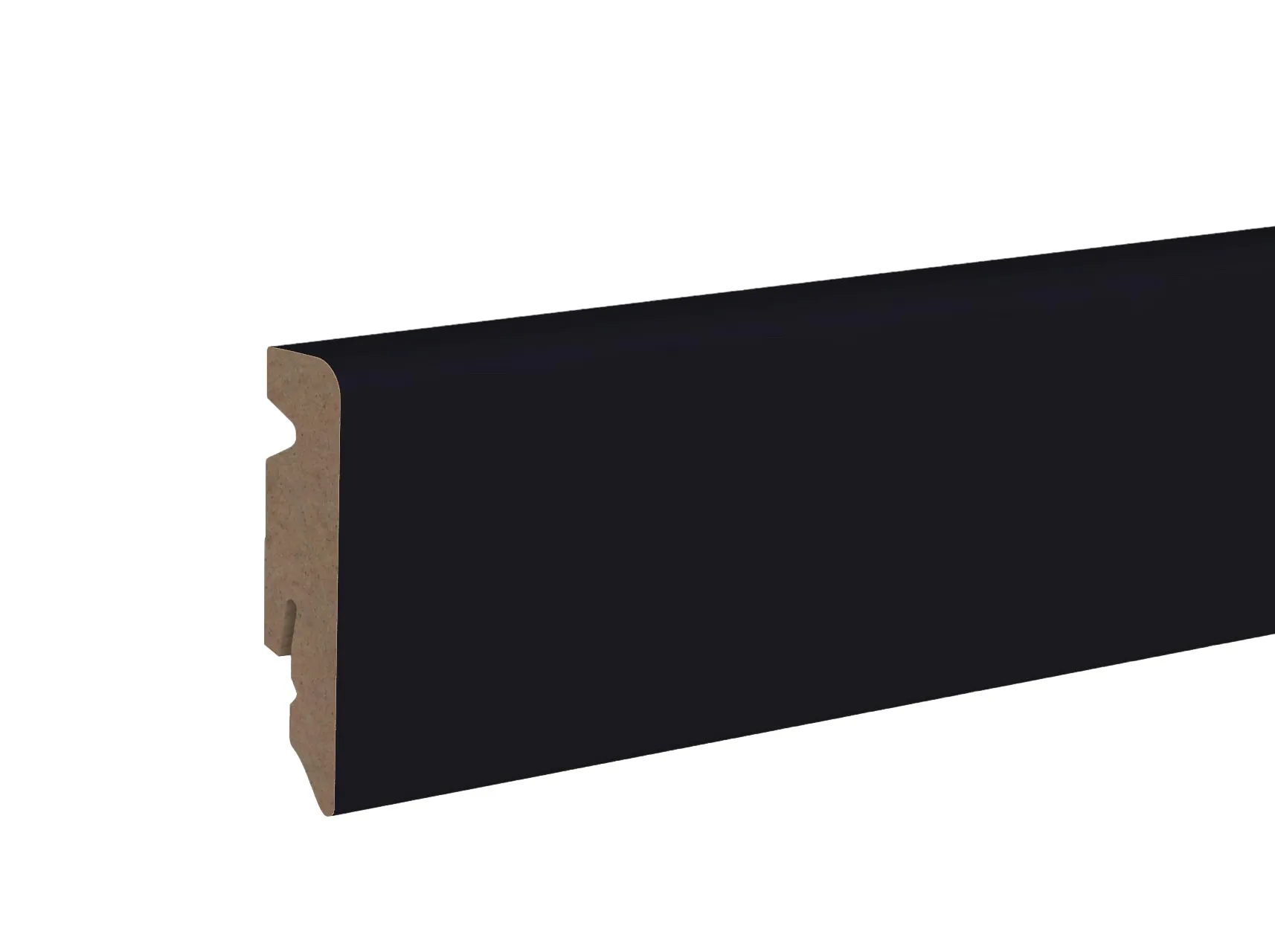 Design-Fußleiste 58/15 MDF Schwarz matt