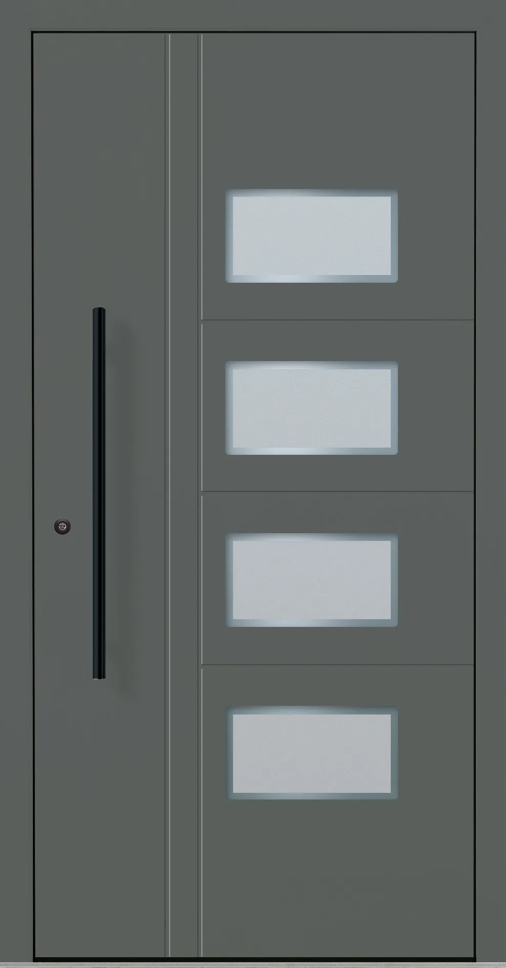 Aluminium-Haustür OptiDoor Blackline 30620D