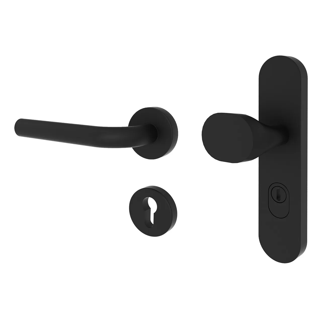 Schutzbeschlag Eleganto 3 WEK-R Schwarz matt