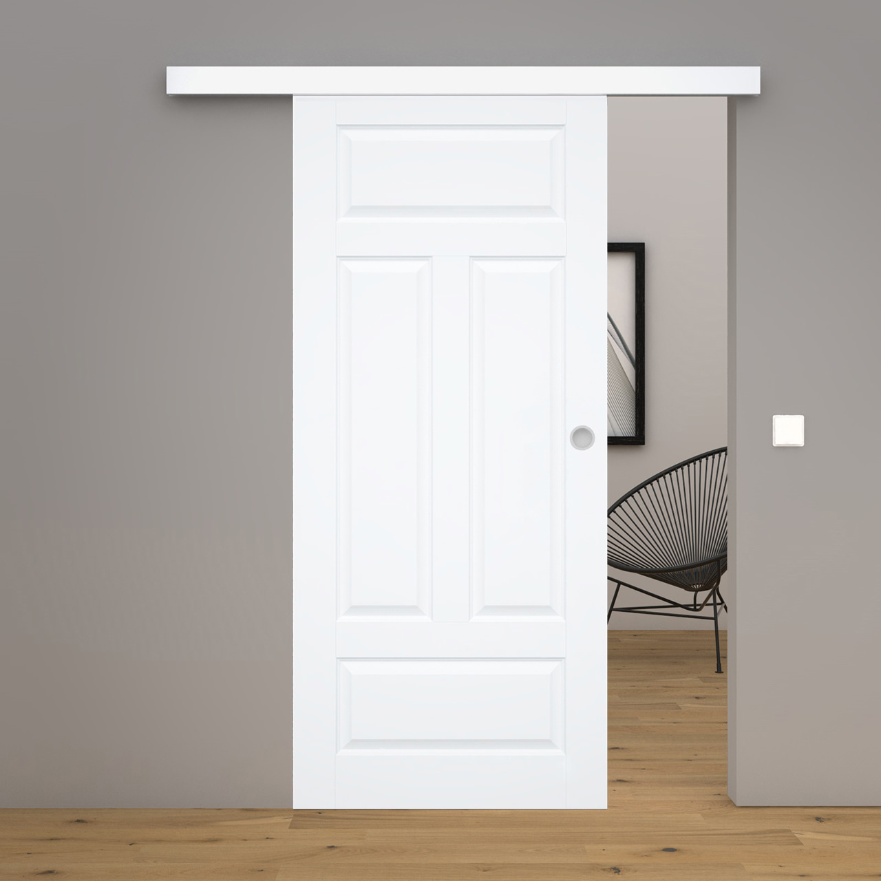 Schiebetür Blanco 4FS-Quer Weißlack