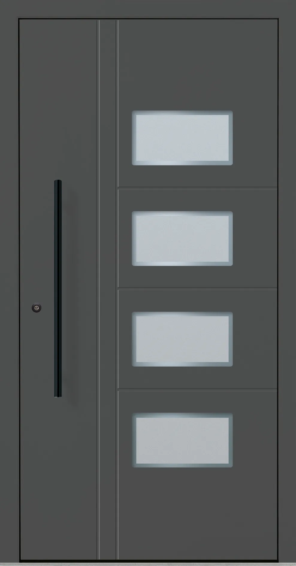 Aluminium-Haustür OptiDoor Blackline 30620D
