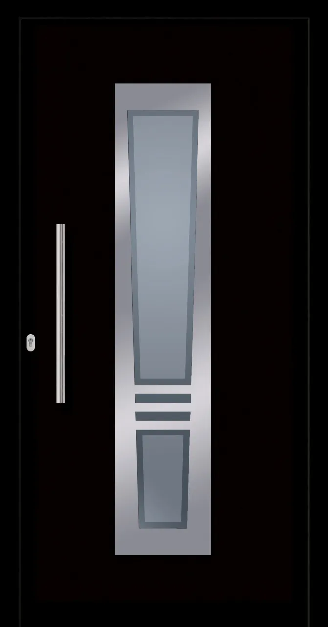 SecuDoor Design 10842D-2 Kunststoffhaustür Schwarzbraun