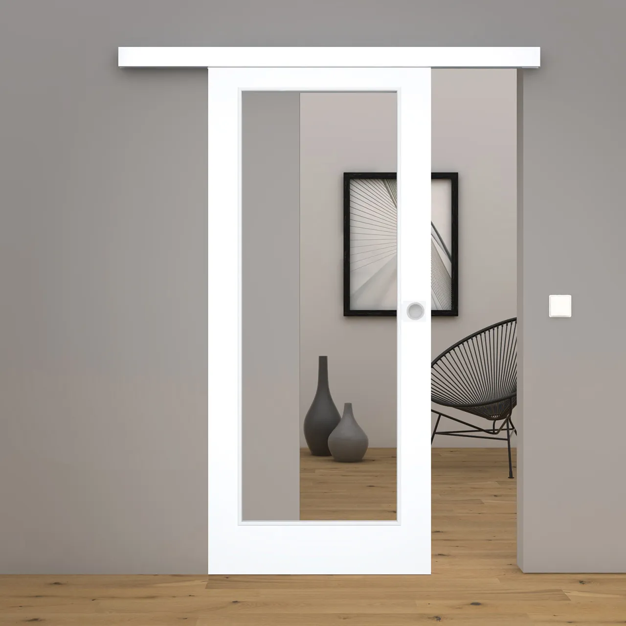 Kontur-Design-Schiebetür Artico Flair BS-LA Weißlack neo
