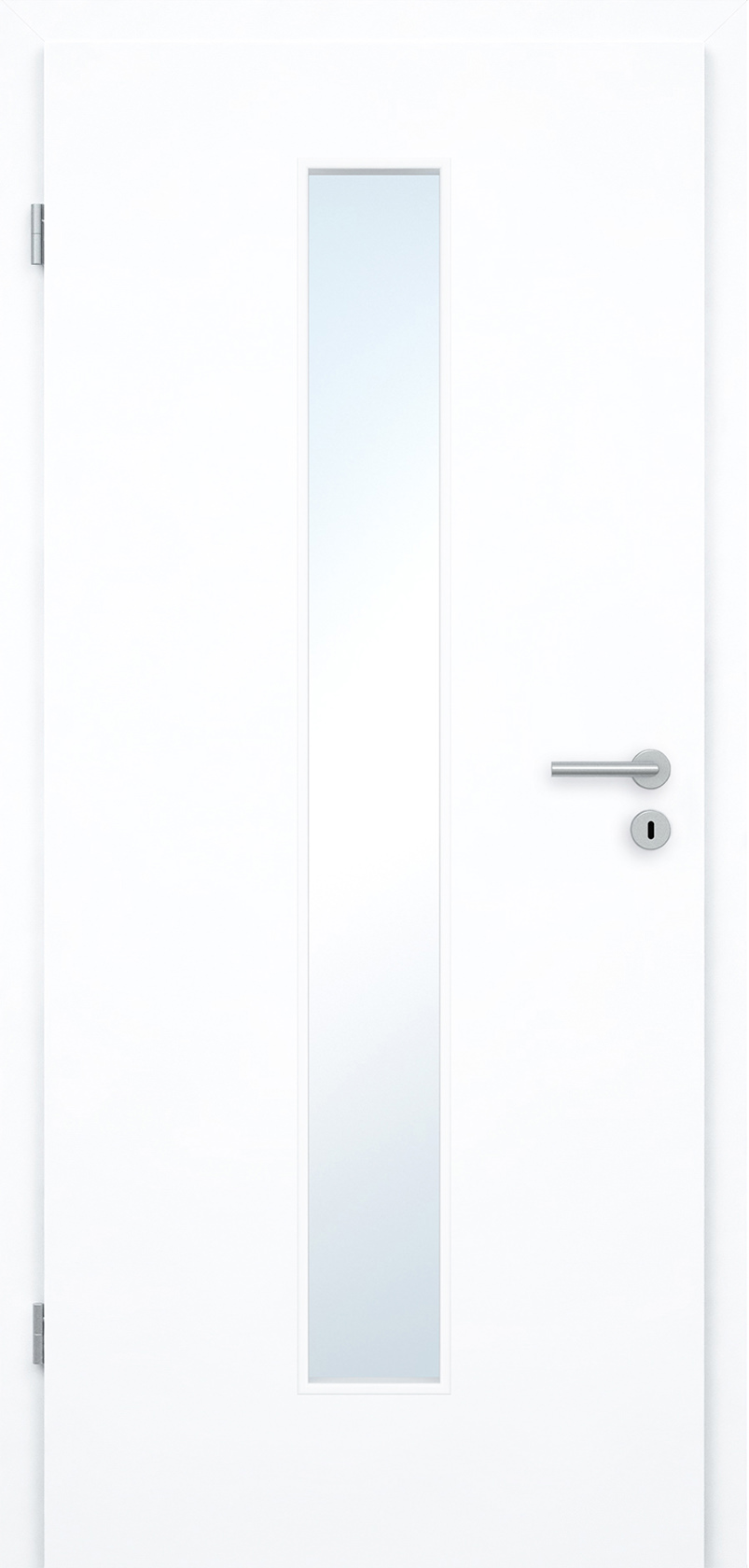 Innentür Laminato Weißlack neo CPL schmaler Lichtausschnitt