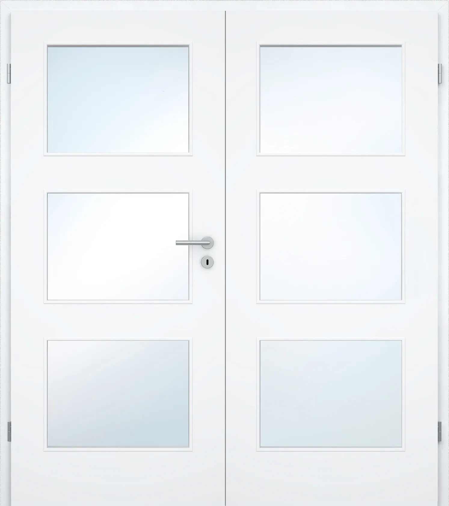 Doppelflügel-Kontur-Design-Innentür Blanco Flair 3FS-LA3 Weißlack