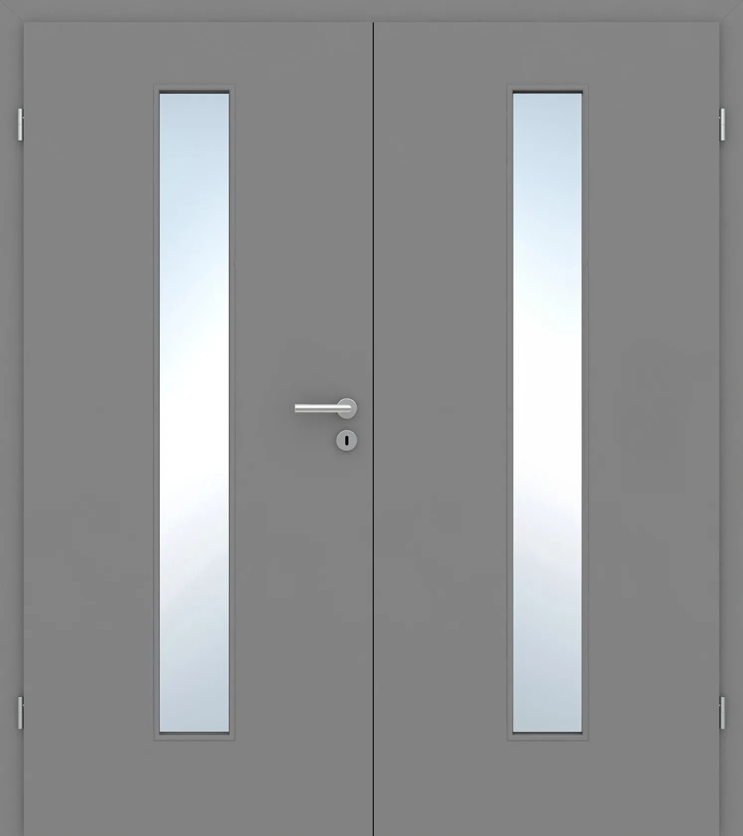Doppelflügel-Design-Innentür Grigio Linea 2-LA grau