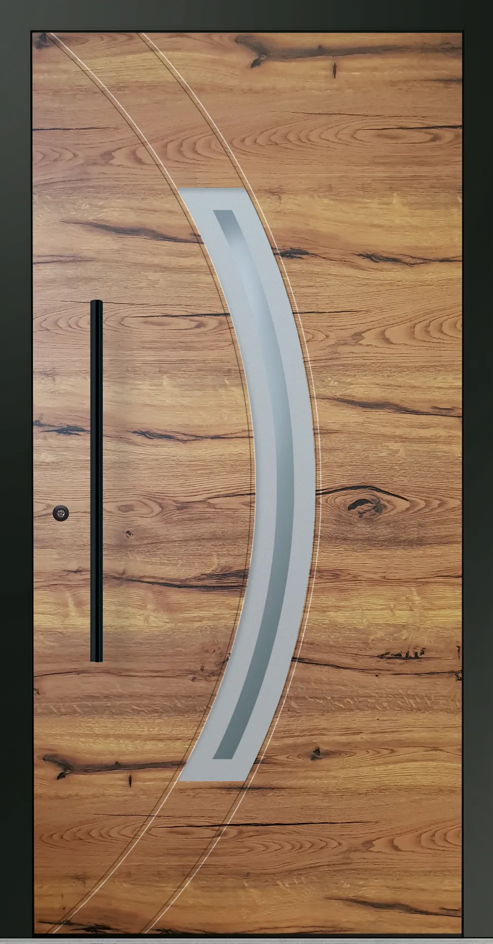Aluminium-Haustür OptiDoor Blackline 32110D
