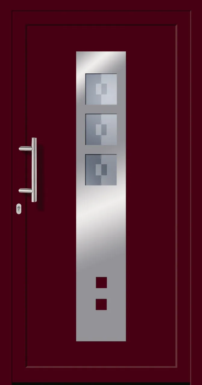 SecuDoor Power 10620P-2 Kunststoffhaustür Weinrot