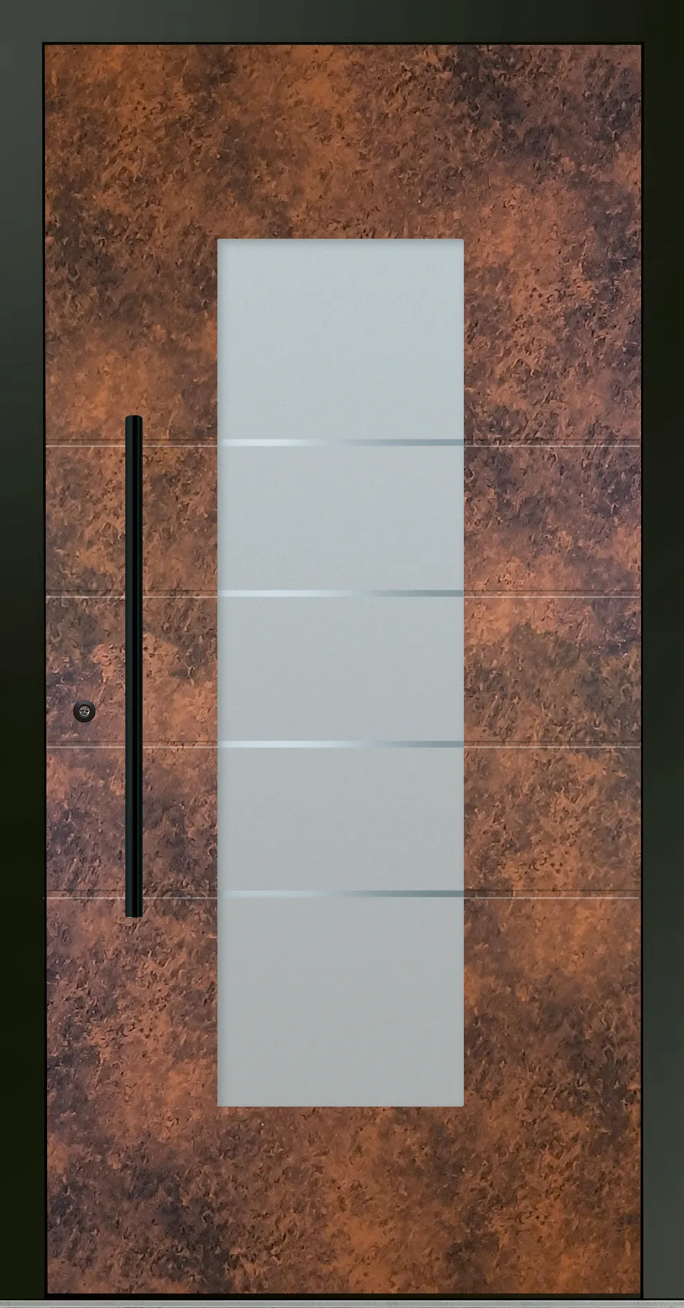 Aluminium-Haustür OptiDoor Blackline 30481D