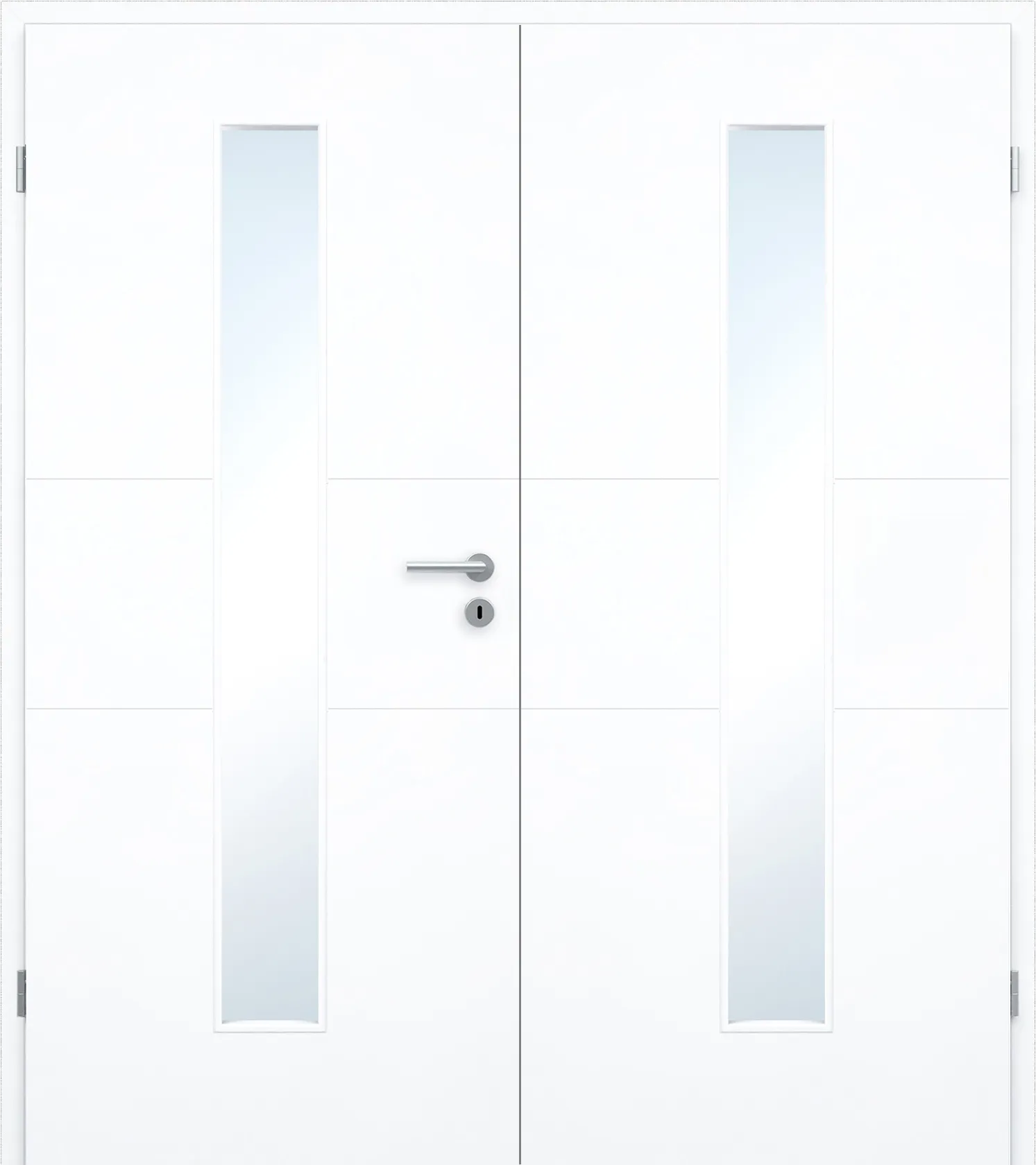 Doppelflügel-Design-Innentür Artico Linea 2-LA Weißlack neo