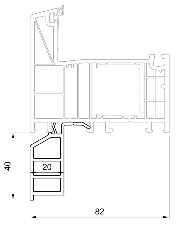 Anschlußprofil 0360 (20x40)