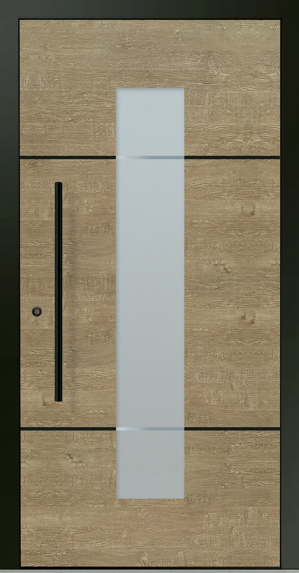 Aluminium-Haustür OptiDoor Blackline 32112D