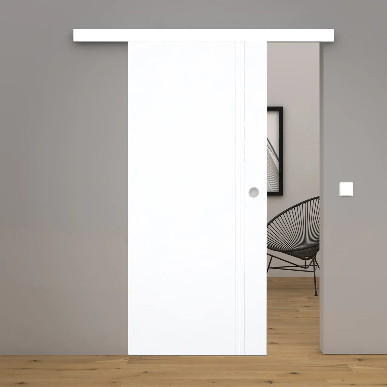 Design-Schiebetür Artico Linea 14 Weißlack neo