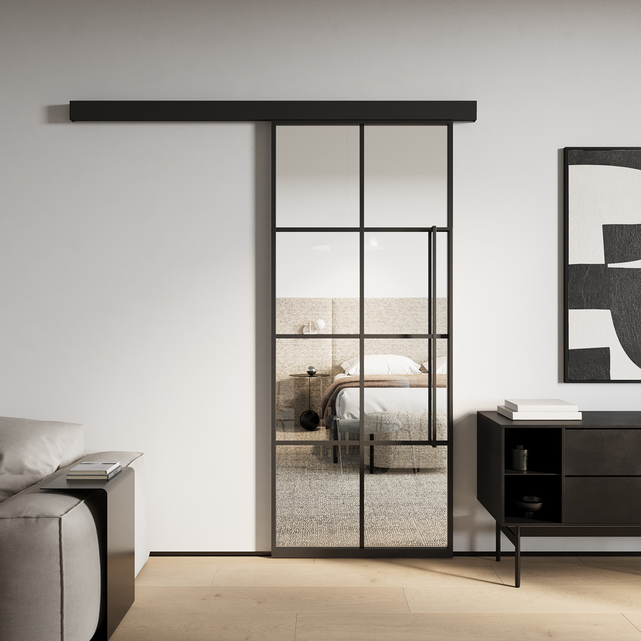Stahl-Lofttür Schiebetür Steel 8-ST
