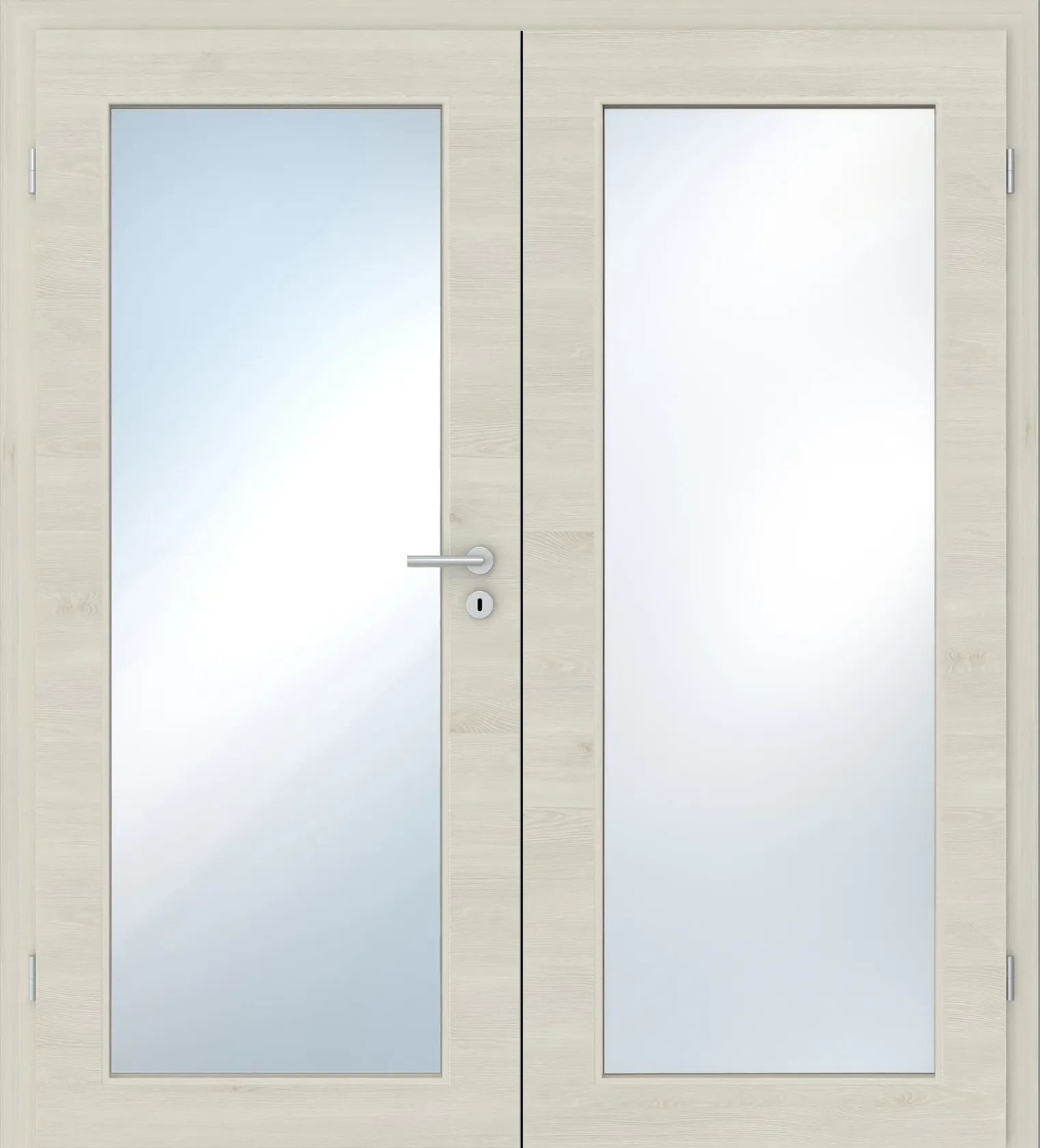 Doppelflügel-Innentür Laminato Pinie Pearl Quer CPL XXL-Lichtausschnitt