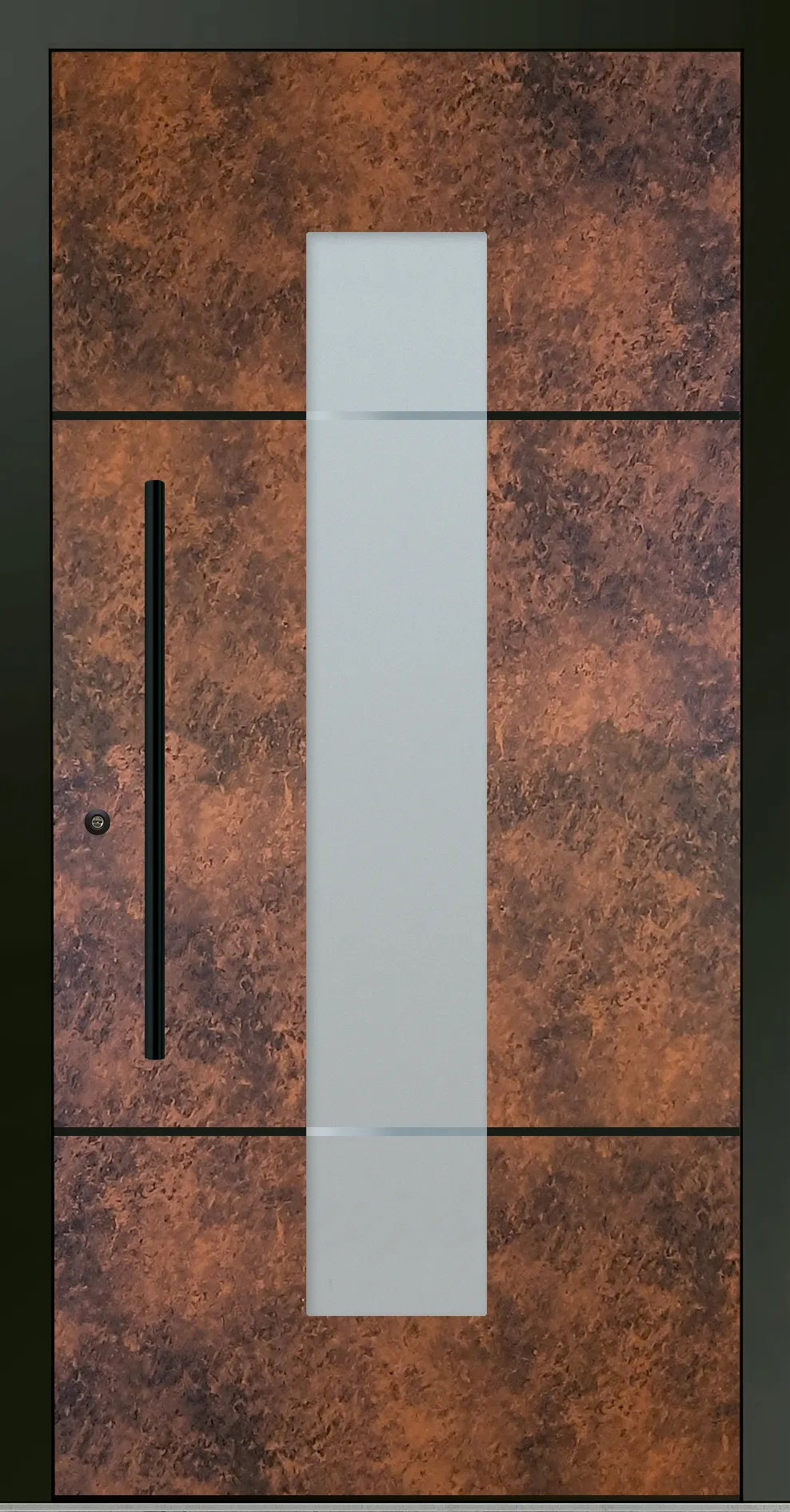 Aluminium-Haustür OptiDoor Blackline 32112D
