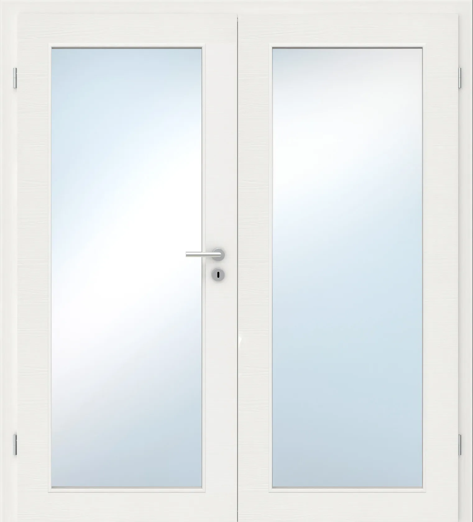 Doppelflügel-Innentür Laminato Accent Weiß Quer CPL XXL-Lichtausschnitt
