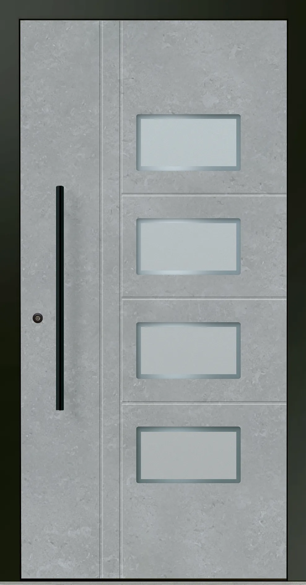 Aluminium-Haustür OptiDoor Blackline 30620D