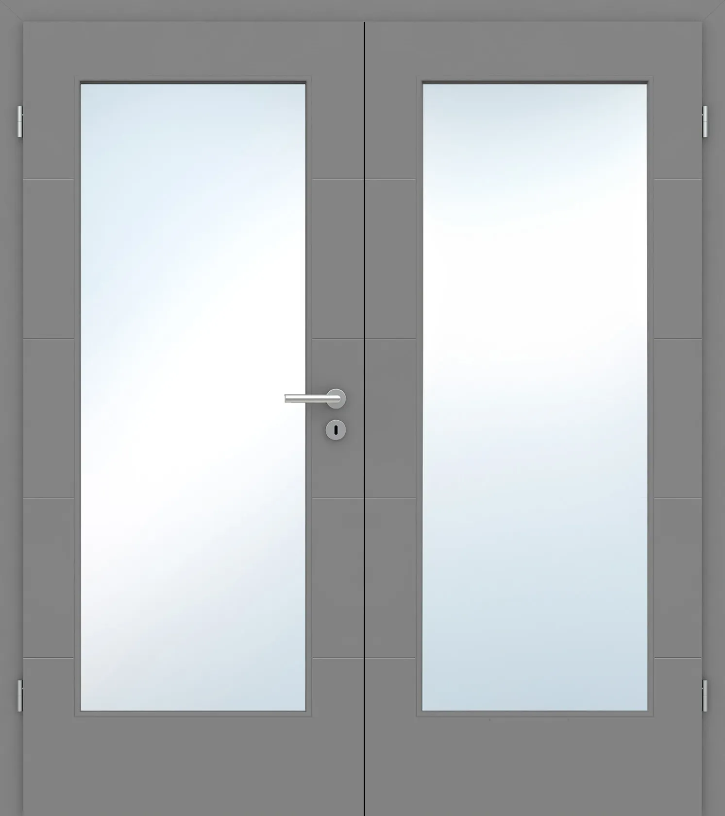 Doppelflügel-Design-Innentür Grigio Linea 5-LA-XL grau