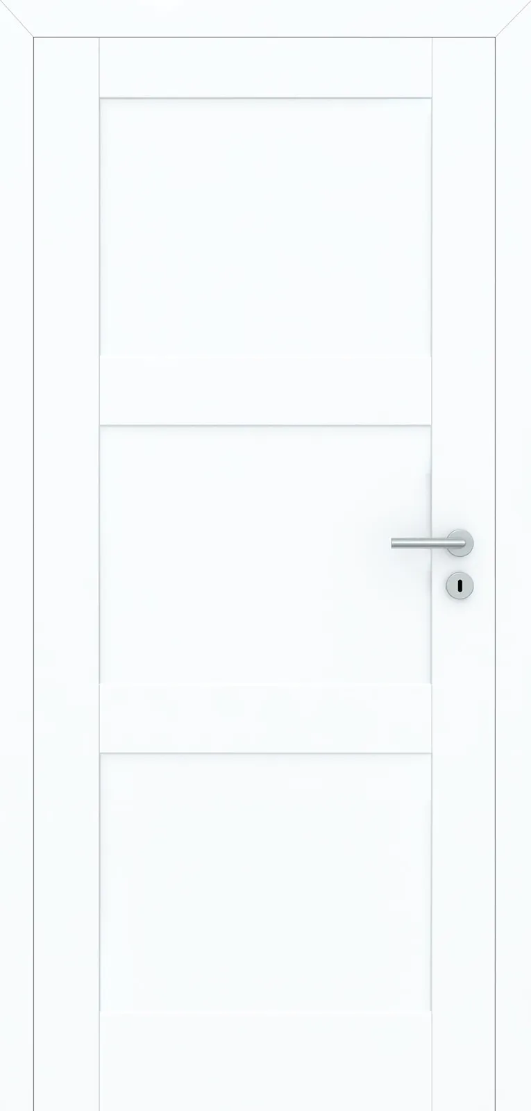 Füllungs-Designtür Pur Smart 3FS Flat Weißlack neo