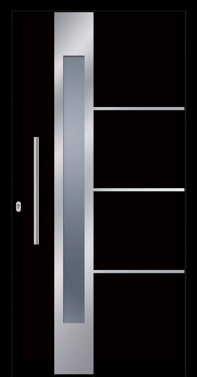 SecuDoor Design 10841D Kunststoffhaustür Schwarzbraun