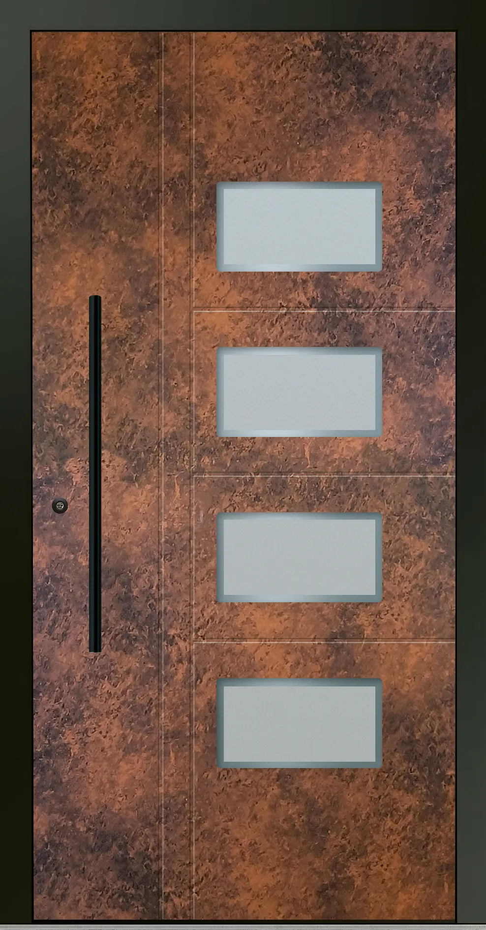 Aluminium-Haustür OptiDoor Blackline 30620D
