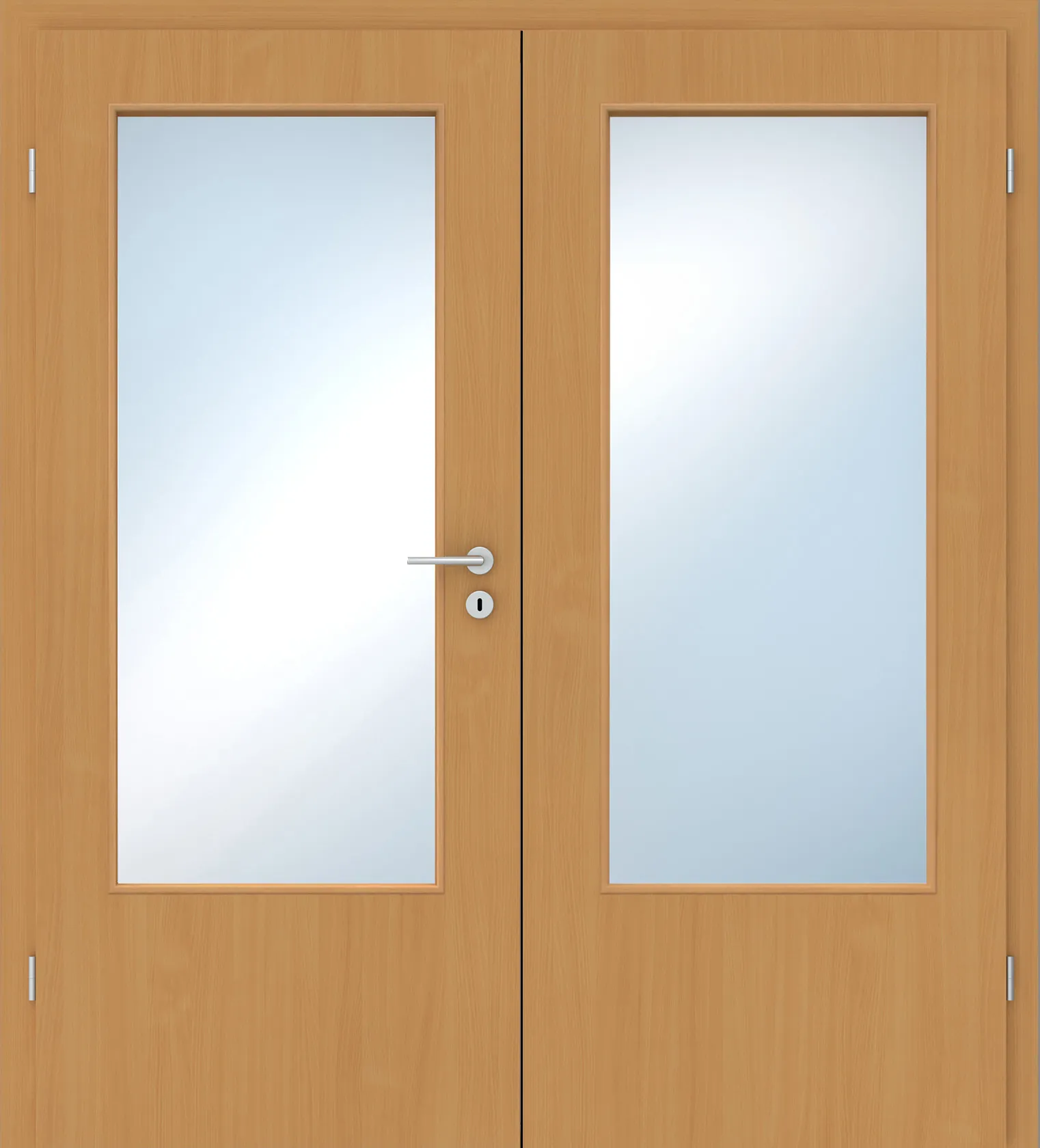 Doppelflügel-Innentür Laminato Buche CPL großer Lichtausschnitt