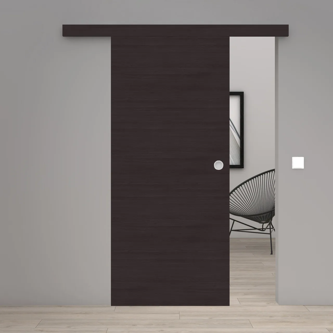 Schiebetür Laminato Accent Graphitgrau Quer CPL